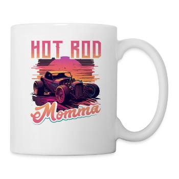 Hot Rod Momma, Retro Muscle Car Womens Hot Rod - Tasse - Weiß - Rechts