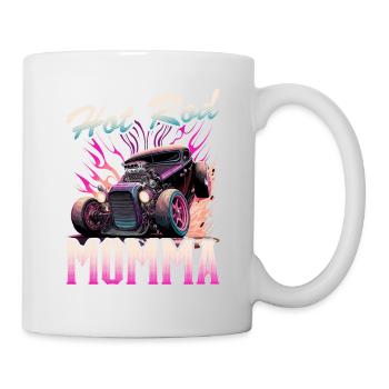 Hot Rod Momma, Retro Muscle Car Womens Hot Rod - Tasse - Weiß - Rechts