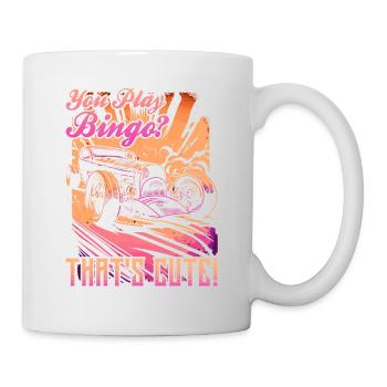 Hot Rod Grandma Bingo Quote, Retro Womens Hot Rod - Mug - white - Right