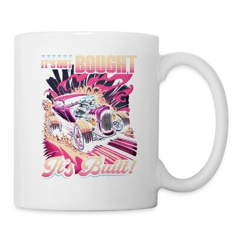 Hot Rod, pas acheté construit, rétro muscle car femmes - Mug blanc - blanc - Droite