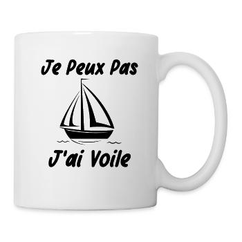 Je peux pas j'ai voile - Mug blanc - blanc - Droite