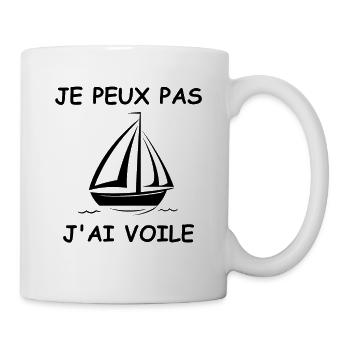 Je peux pas j'ai voile - Mug blanc - blanc - Droite