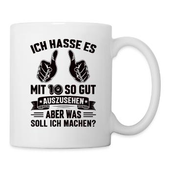 10 Geburtstag 10 Jahre 10 Lebensjahr 10 Lebenalter - Tasse - Weiß - Rechts