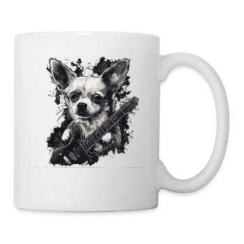 Chihuahua | Aloha Ukulele Hawaii Gitarre Lustiger - Tasse - Weiß - Rechts
