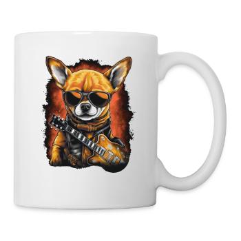 Chihuahua | Aloha Ukulélé Hawaï Guitare Chien - Mug blanc - blanc - Droite