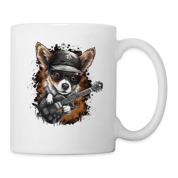Chihuahua | Aloha Ukulélé Hawaï Guitare Chien - Mug blanc - blanc - Droite