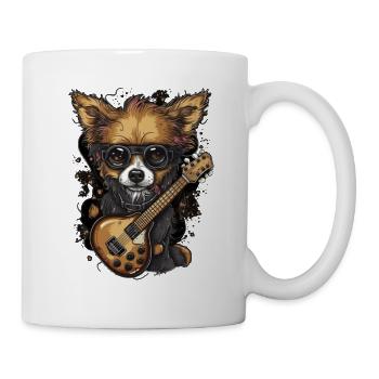 Chihuahua | Aloha Ukulélé Hawaï Guitare Chien - Mug blanc - blanc - Droite