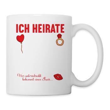 Junggesellenabschied Polterabend JGA Männer - Tasse - Weiß - Rechts