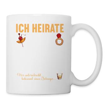 Junggesellenabschied Polterabend JGA Männer - Tasse - Weiß - Rechts