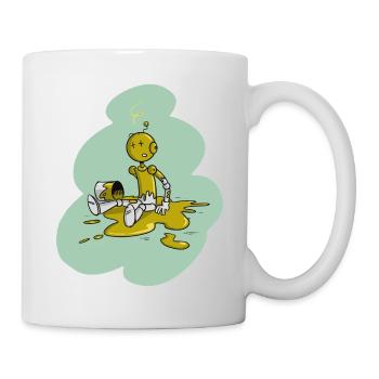 Tirobot Vert sur vert - Mug blanc - blanc - Droite