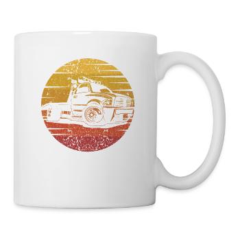 Retro Abschlepper Abschleppdienst Fahrer - Tasse - Weiß - Rechts