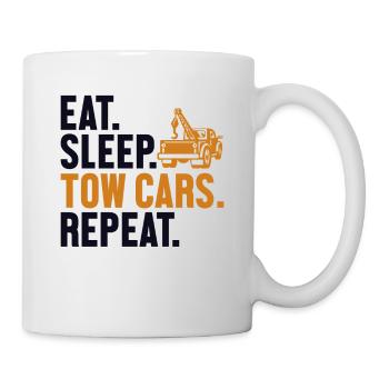 Eat Sleep Tow Cars Repeat Tow Truck Driver - Mug - white - Right