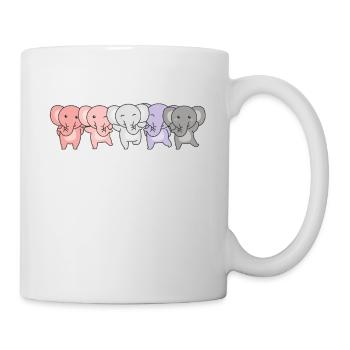 Cupioromantic Flag Pride LGBTQ Cute Elephant - Mug - white - Right