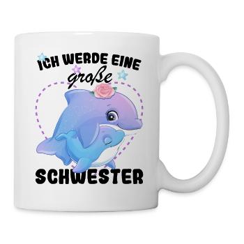 Ich Werde Eine Große Schwester 2025 - Tasse - Weiß - Rechts
