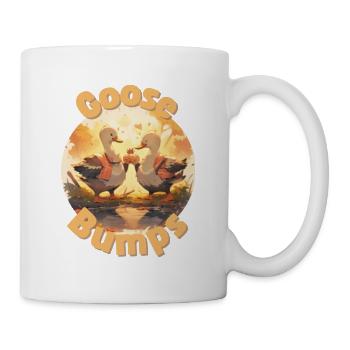 Funny geese give each other a fist bump fist fun - Mug - white - Right
