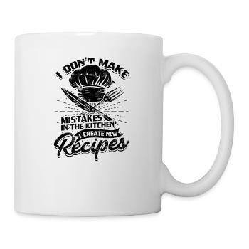 I don't make mistakes in kitchen; I create - Mug - white - Right