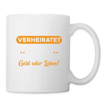 2 Jahre verheiratet zynisch 2 Hochzeitstag - Tasse - Weiß - Rechts