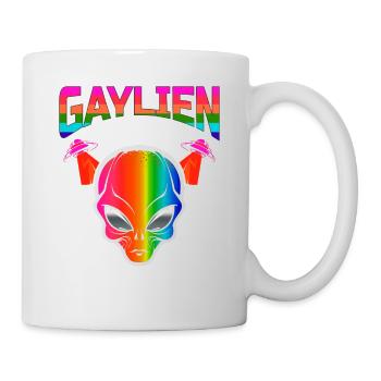 Gender Lesben, Schwule, Trans, Queer Regenbogen - Tasse - Weiß - Rechts