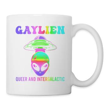 Gender Lesben, Schwule, Trans, Queer Regenbogen - Tasse - Weiß - Rechts