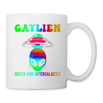 Gender Lesben, Schwule, Trans, Queer Regenbogen - Tasse - Weiß - Rechts