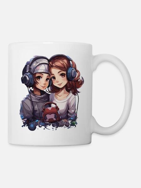 Friends Design im Anime Style - Tasse - Weiß