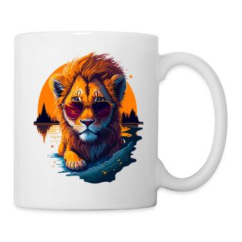 Mignon bébé lion - Mug blanc - blanc - Droite