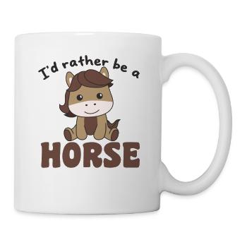 Je préfère être un cheval doux pour les chevaux - Mug blanc - blanc - Droite