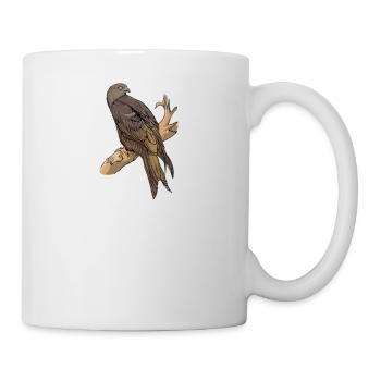 Red kite I bird of prey pickling motif for falconer - Mug - white - Right