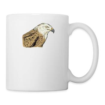 Red kite I bird of prey pickling motif for falconer - Mug - white - Right