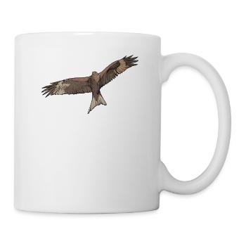 Red kite I bird of prey pickling motif for falconer - Mug - white - Right