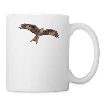 Red kite I bird of prey pickling motif for falconer - Mug - white - Right