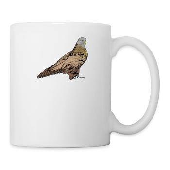 Red kite I bird of prey pickling motif for falconer - Mug - white - Right