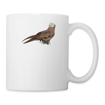 Red kite I bird of prey pickling motif for falconer - Mug - white - Right