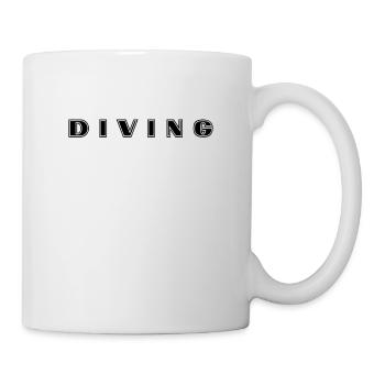 Tauchen Schriftzug - Tasse - Weiß - Rechts