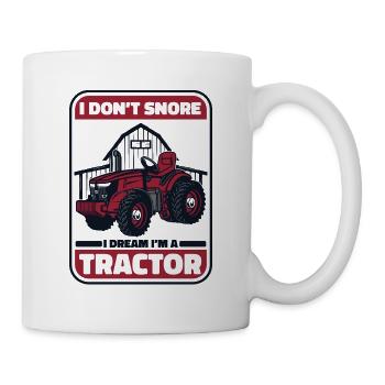 Je ne ronfle pas Je rêve que je suis un agriculteur biologique tracteur - Mug blanc - blanc - Droite