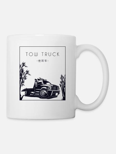 Tow Truck Chinese Hanzi Abschlepper Fahrer - Tasse - Weiß