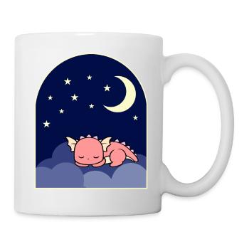 Rosa Drache - Tasse - Weiß - Rechts