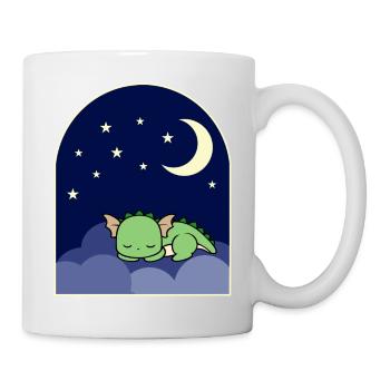 Green Dragon sleeping - Mug - white - Right
