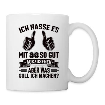 30 Geburtstag 30 Jahre 30 Lebensjahr 30 Lebenalter - Tasse - Weiß - Rechts