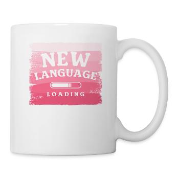 Neue Sprache wird geladen Linguistisch zweisprachig - Tasse - Weiß - Rechts
