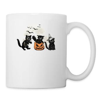 Citrouille Maman Zombie Monstre Chats Noirs - Mug blanc - blanc - Droite