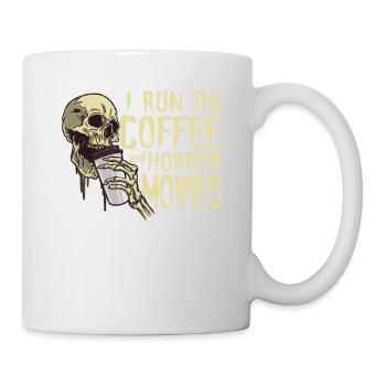 I run on coffee and horror movies Funnier - Mug - white - Right