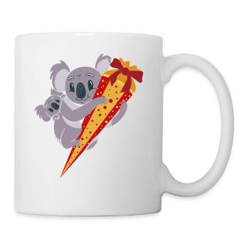 Koala Schultüte Schulanfang Schulkind ABC Schütze - Tasse - Weiß - Rechts