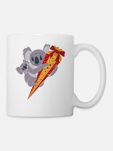 Koala Schultüte Schulanfang Schulkind ABC Schütze - Tasse - Weiß