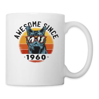 Awesome Since 1960, 63 Jahre alt, 63. Geburtstag - Tasse - Weiß - Rechts