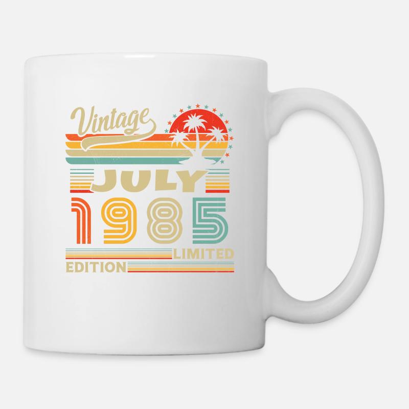 Vintage Juli 1985, Retro Geburtstagsgeschenk - Tasse - Weiß