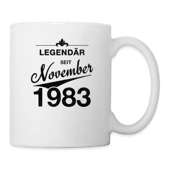 40. Geburtstag Legendär November 1983 Jahrgang 83 - Tasse - Weiß - Rechts