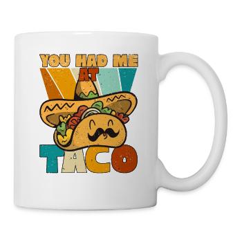 Taco Somberero Mexikanisch Mexiko Latino - Tasse - Weiß - Rechts