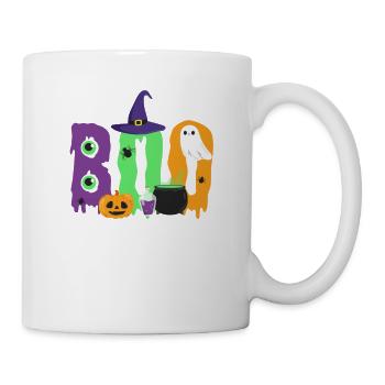 Boo Halloween Spider Ghost Pumkin Witch Zombie - Mug - white - Right