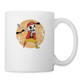 Halloween Dabbing Pirate Skeleton Funny Dab Dance - Mug - white - Right